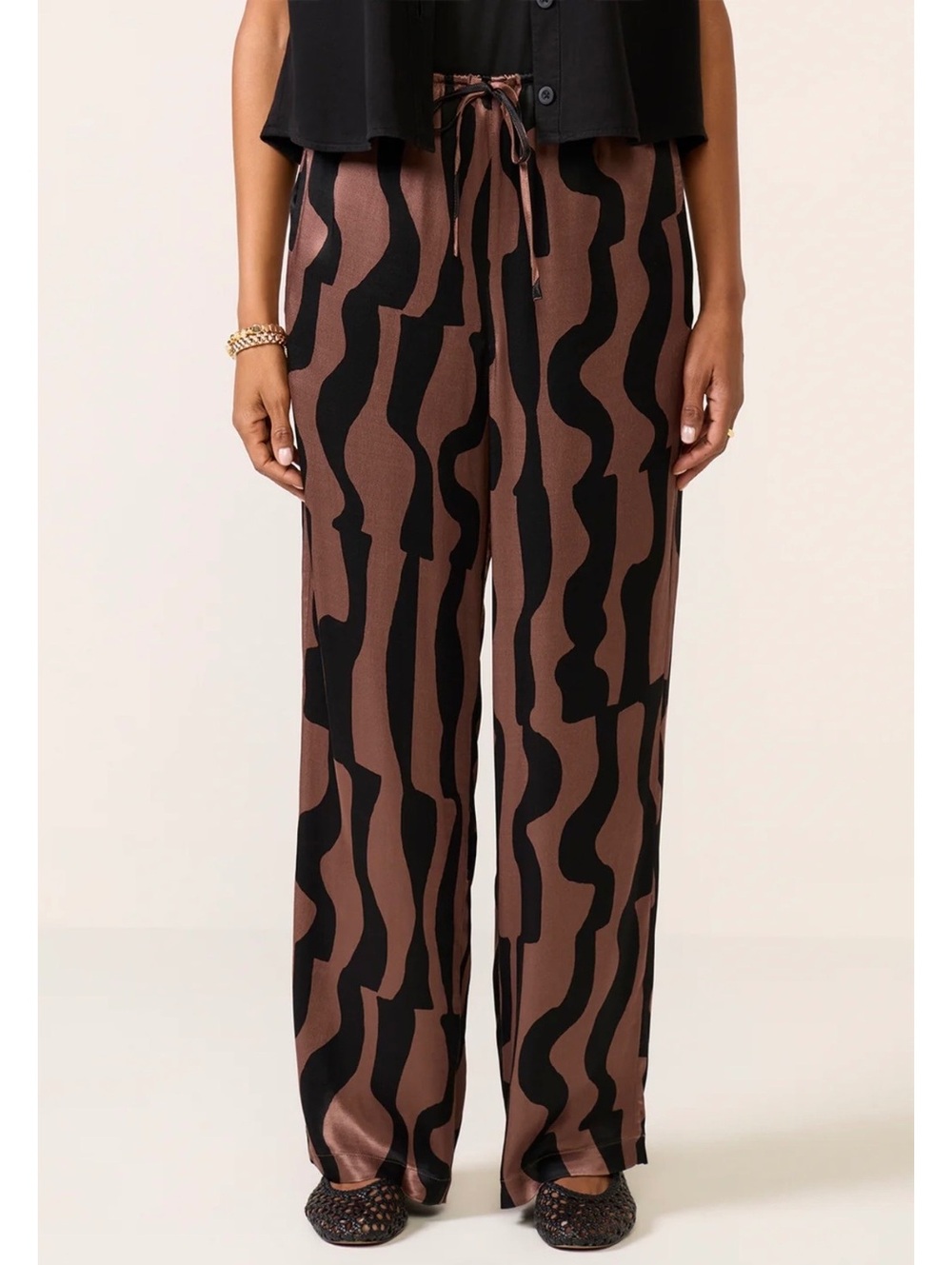 NWT Rails Damani Satin Wide Leg Pants in Thebes